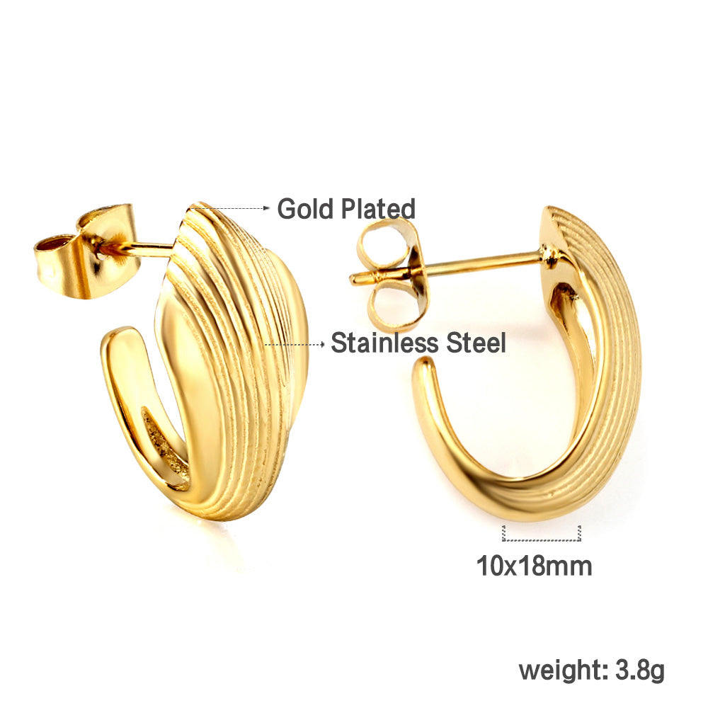Open oval earring buckle 10*13*18mm