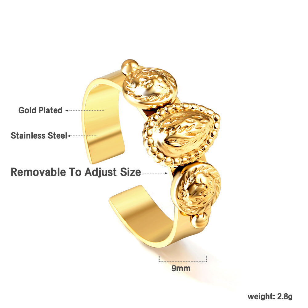 ASON Religious beliefs three teardrops protruding ring