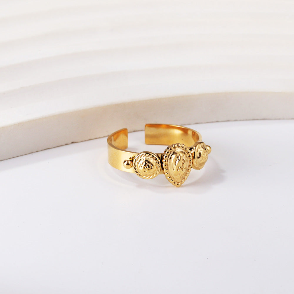 ASON Religious beliefs three teardrops protruding ring