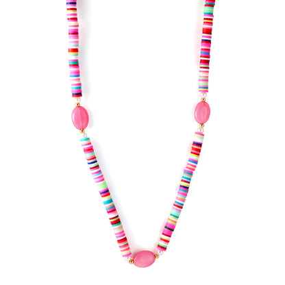 18K gold plated + 5 colors lariat necklace