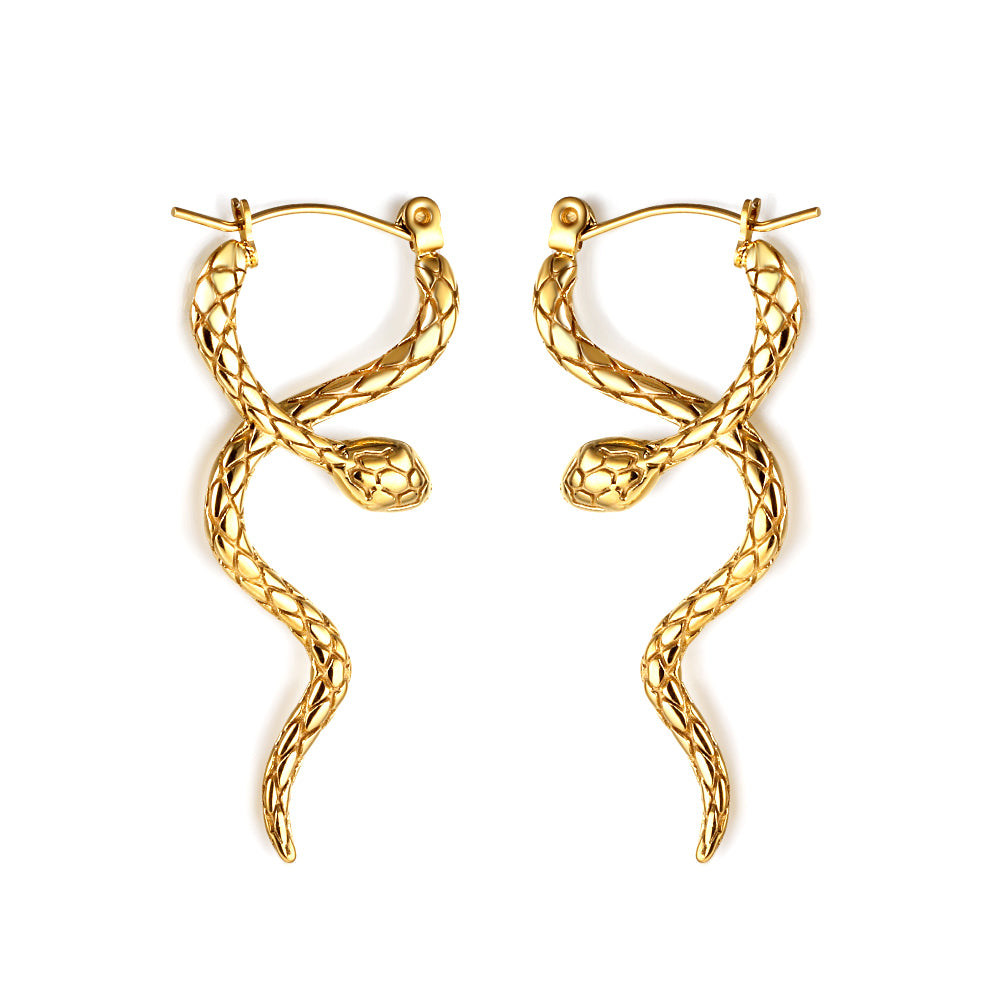 Snake Earrings Gold