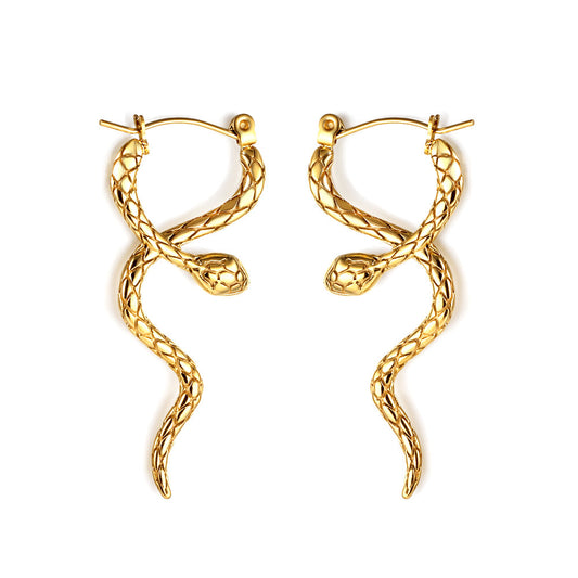 Snake Earrings Gold