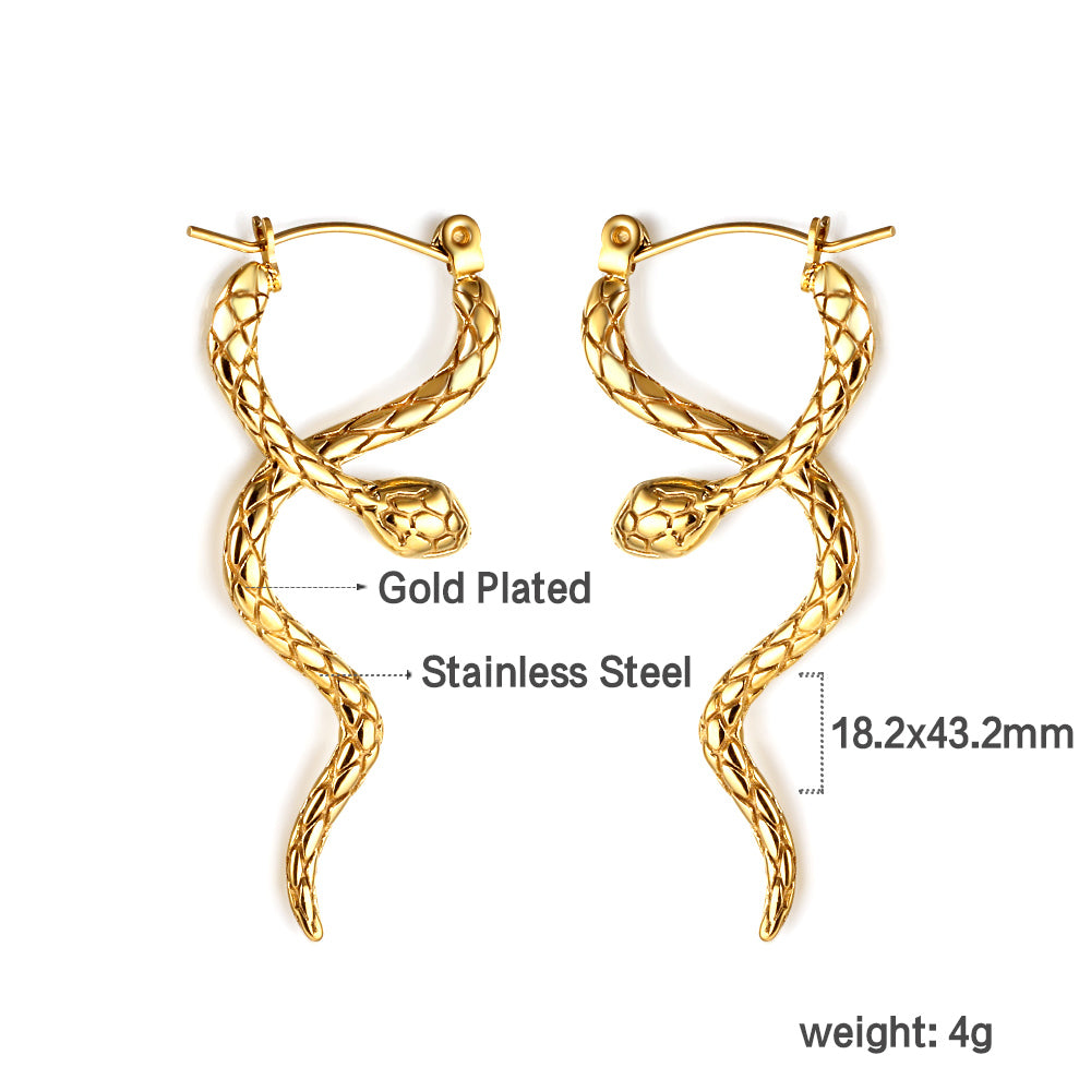 Snake Earrings Gold