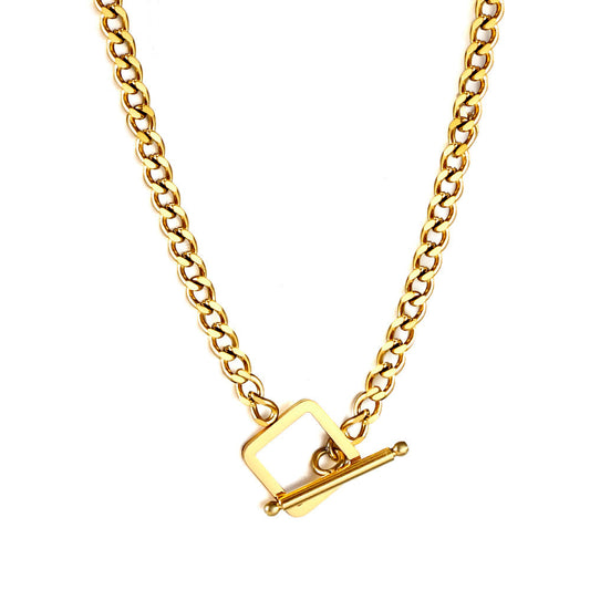 Wholesale Square Loop Clasp Pendant Necklace 42+5cm