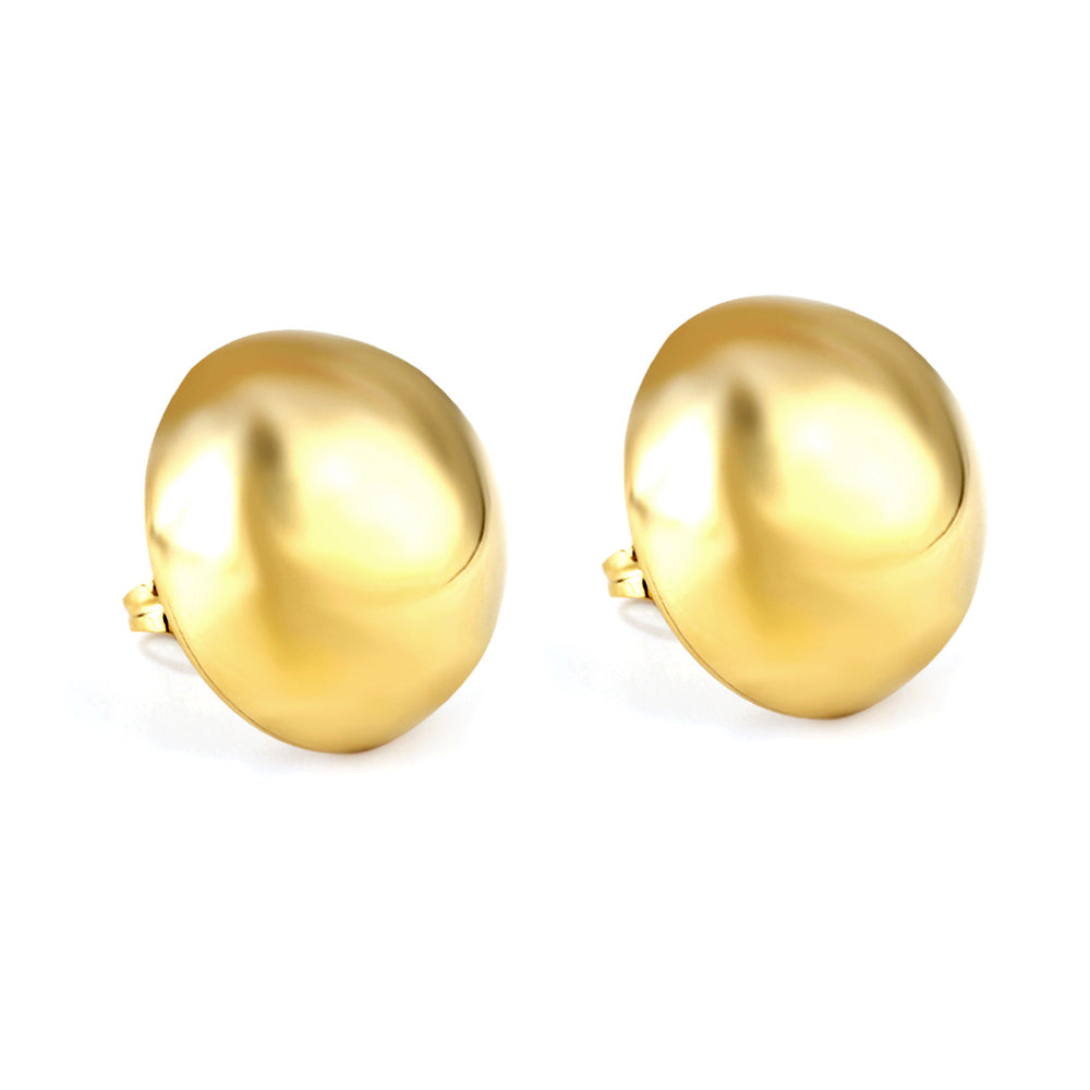 20mm half steel bead earrings