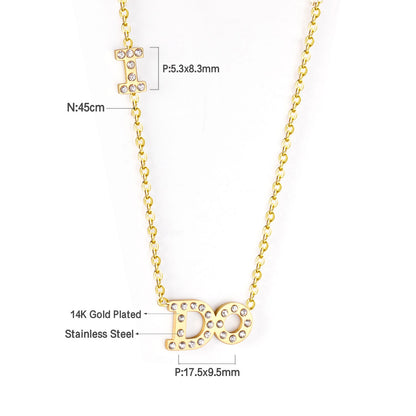 I DO Sticky Diamond Necklace Gold 14K