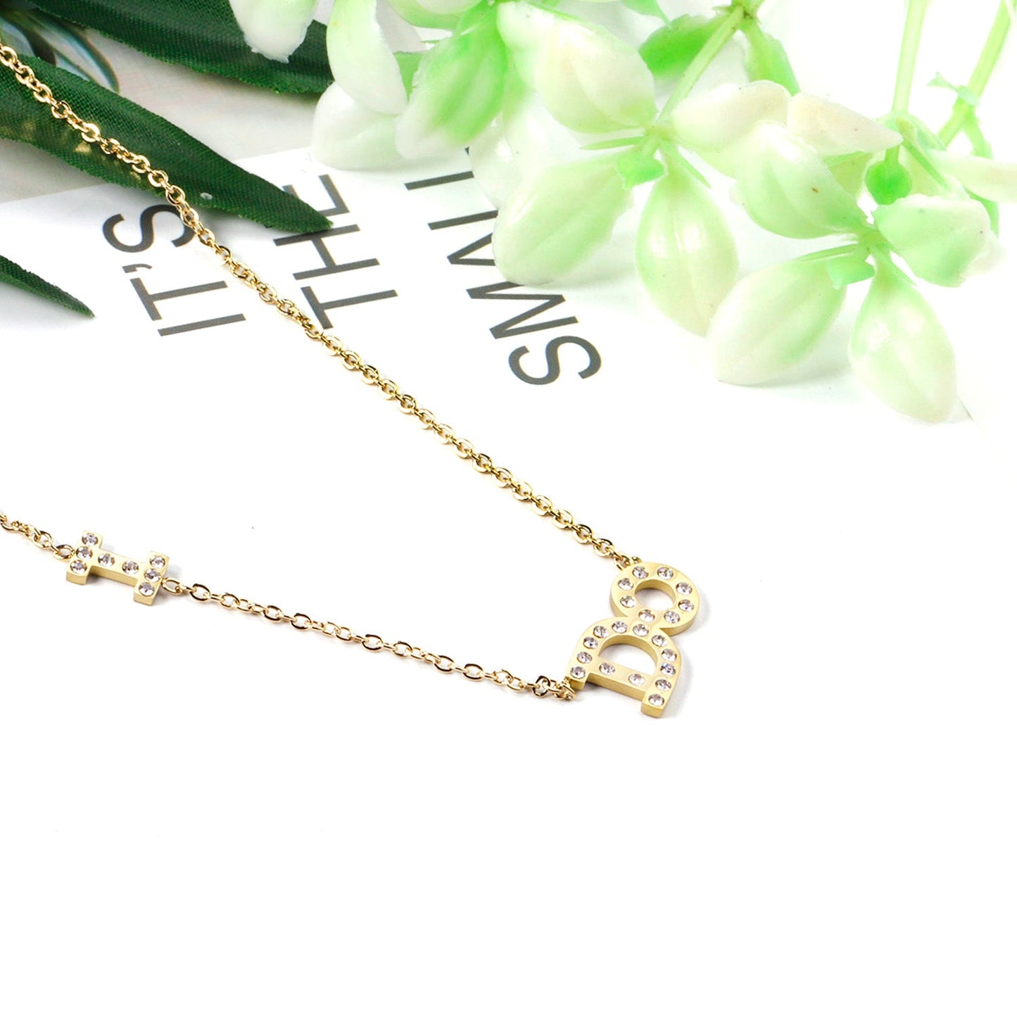 I DO Sticky Diamond Necklace Gold 14K