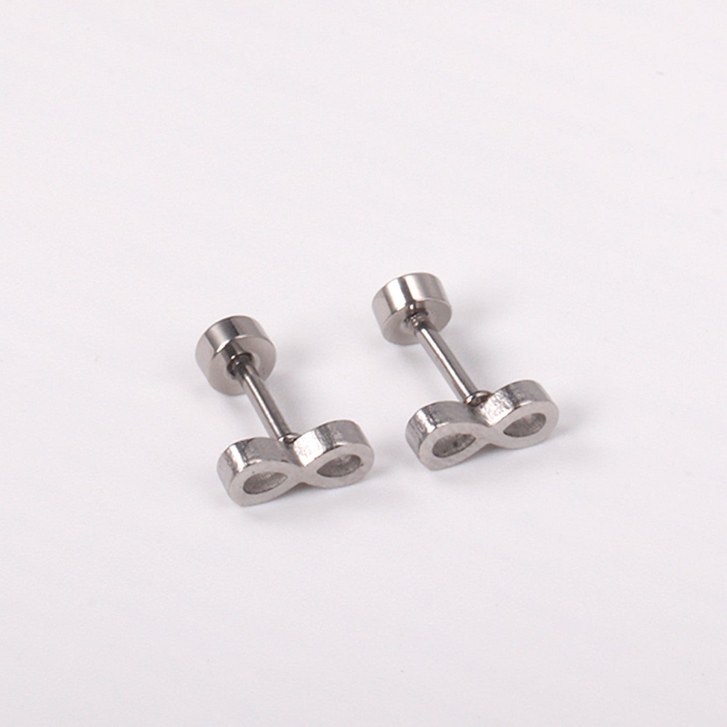 12 pairs Steel/Gold Frosted Screw In Stud Earrings without Diamonds