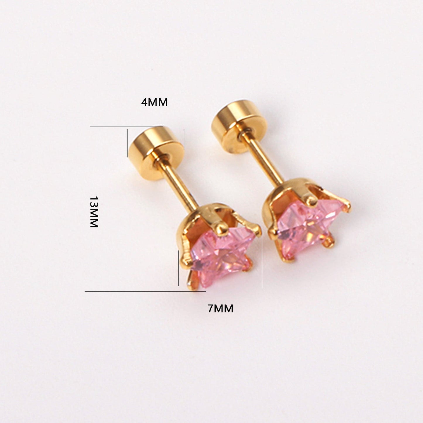 6mm Steel & Gold Pentacle Mixed Drill Plugs