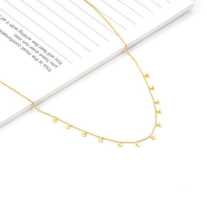 0.3 Side chain 40+5cm soldered 12pcs 3*3.5mm anchor necklace in glossy color