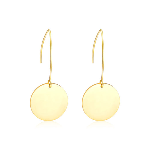 Small V-Shape Clasp Earrings with Round Embossed Sand Finish