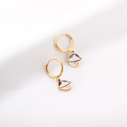 18k Gold-plated Mountains Pattern Earrings