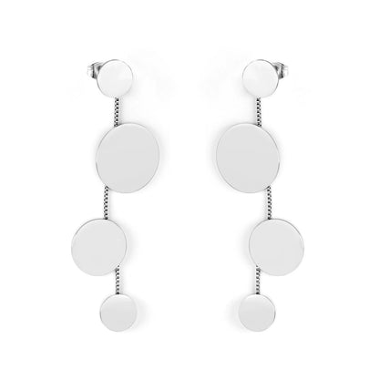 12+22+18+12mm round glossy earrings