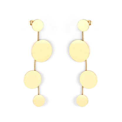 12+22+18+12mm round glossy earrings