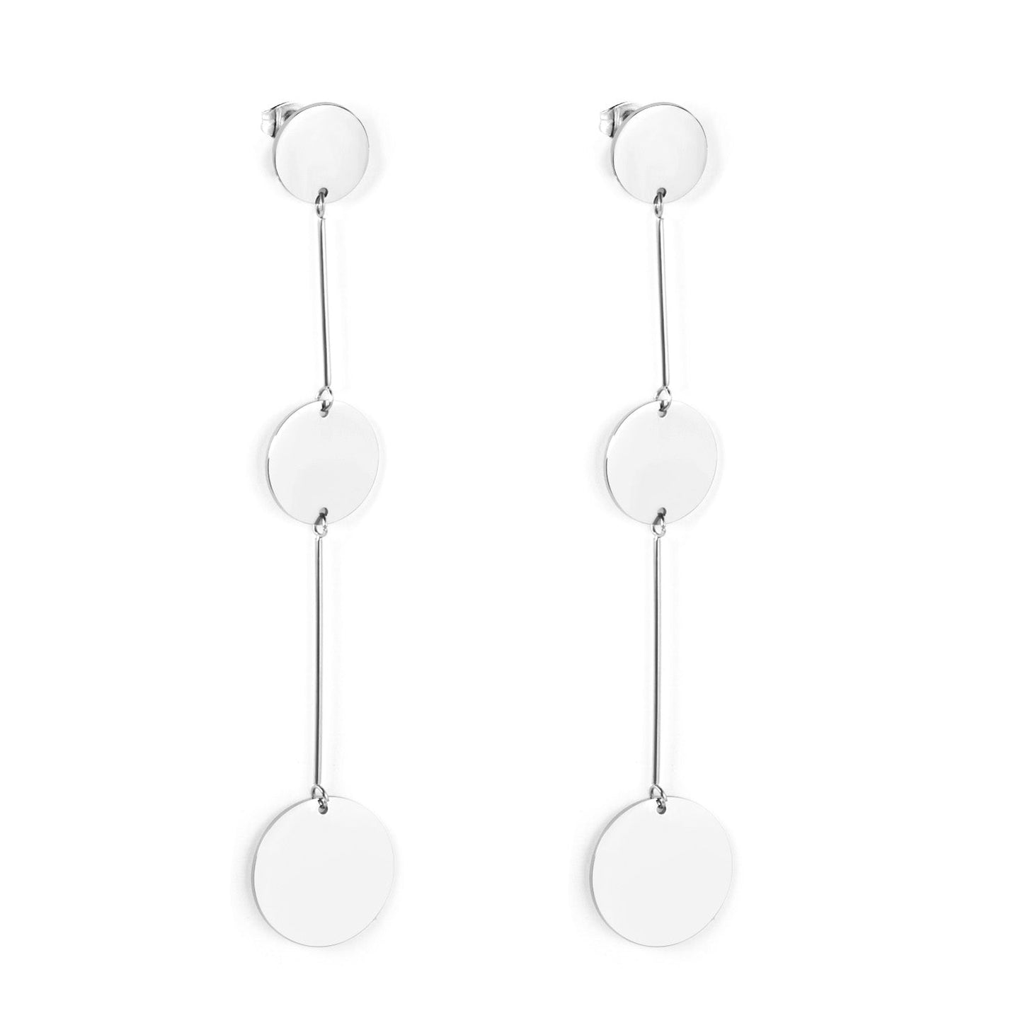 12+15+18mm Round Glossy Earrings
