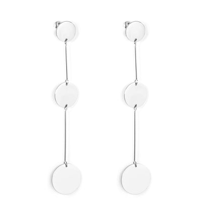 12+15+18mm Round Glossy Earrings