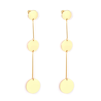 12+15+18mm Round Glossy Earrings