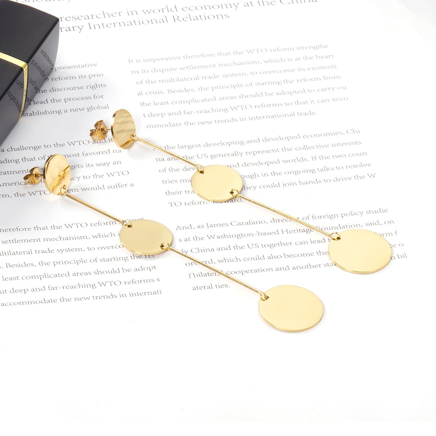 12+15+18mm Round Glossy Earrings