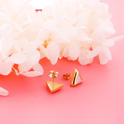 2022 Fashion Stainless Steel Triangle Stud Earrings