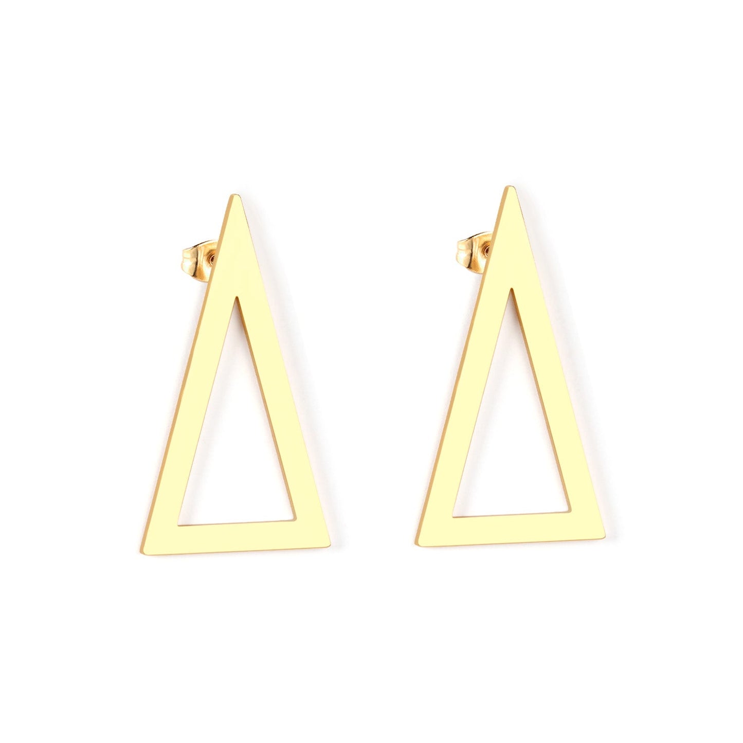 Triangle glossy stud earrings