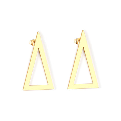 Triangle glossy stud earrings