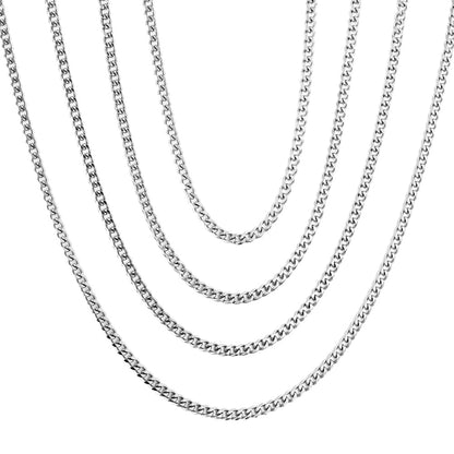 ASON 10pcs/bulk long necklace collar 1.0 wire 3.5mm*45cm grinding six sides matching chain steel color & gold stainless steel necklace wholesale