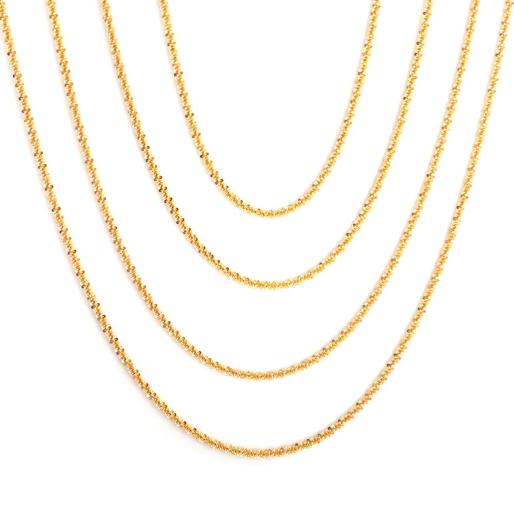 ASON 10pcs/bulk long necklace collar 2.2mm*45cm cauliflower chain with chain Steel Color & Gold Color Stainless Steel Necklace Wholesale