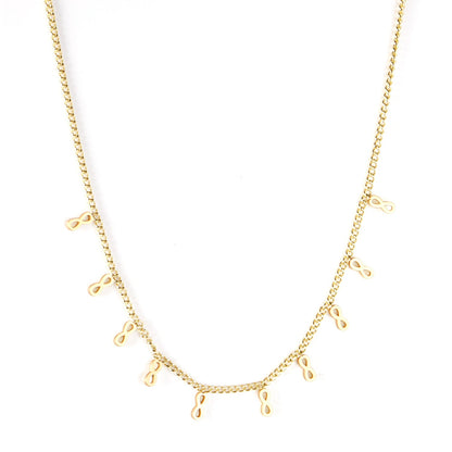 0.4 Side chain 40+5cm welded 10 x 2.5x5mm 8 necklaces in glossy finish