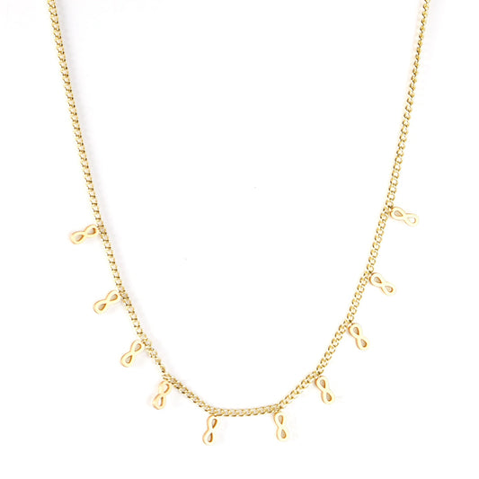 0.4 Side chain 40+5cm welded 10 x 2.5x5mm 8 necklaces in glossy finish