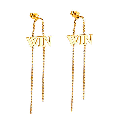 Fashion WIN With Chain Stud Earrings for women