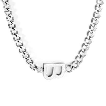 19.8*15.2mm B Pendant Necklace 45cm
