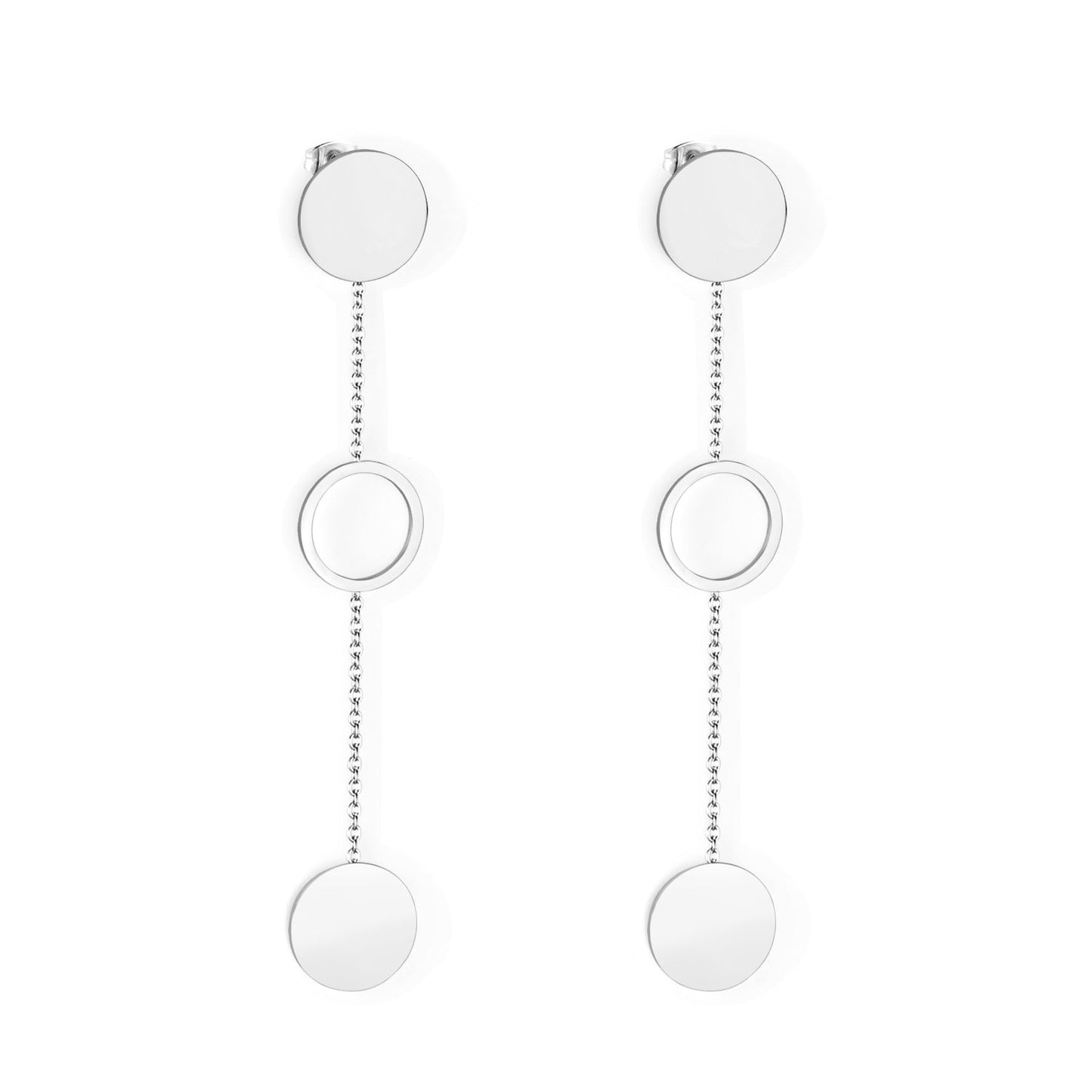 15mm Round Polished Earrings