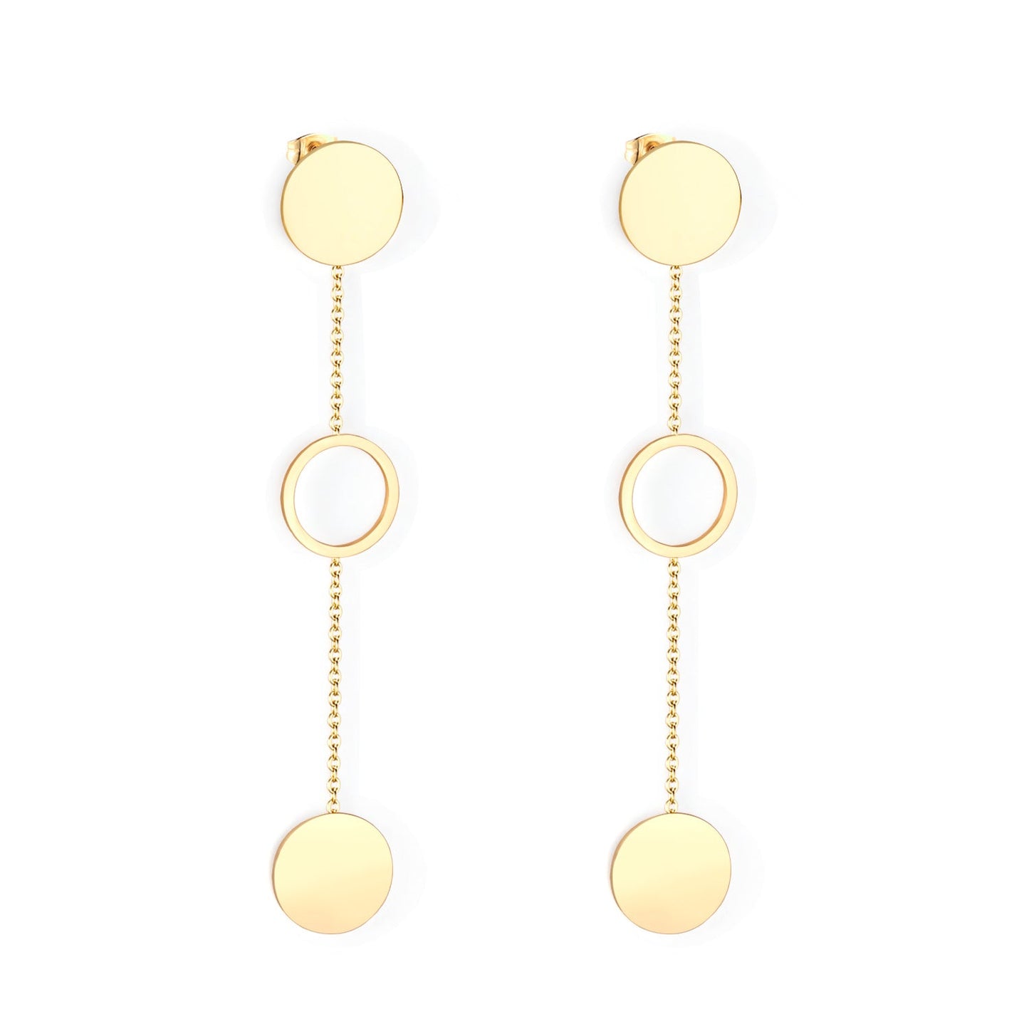 15mm Round Polished Earrings