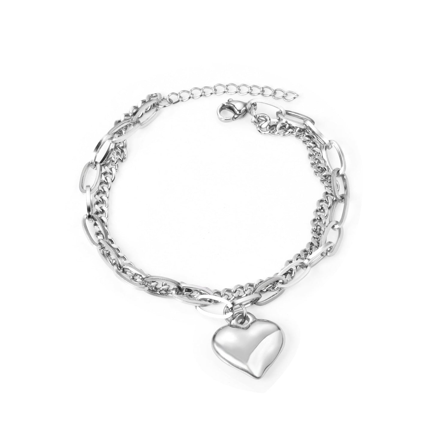 17.5*18.50mm with heart bracelet 18+3cm