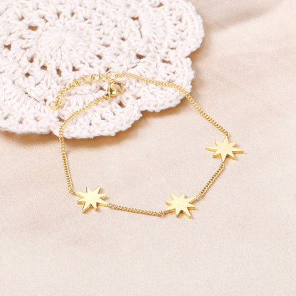 13mm Star Shaped Accessory Bracelet 18+3cm