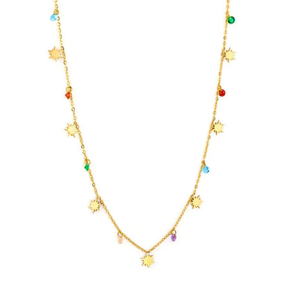 Stainless Steel Trendy Collier For Woman Beach Jewelry On Neck Gold Plated Vintage Romantic Boho Chain Necklaces