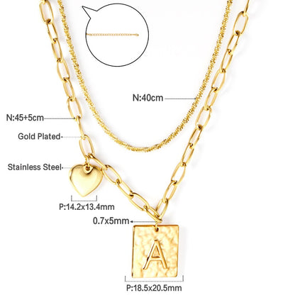 Gothic Multilayer Snake Crystal Necklace Women Gold Color Stainless Steel Double Chain Bohemian 2022 Trendy Jewelry