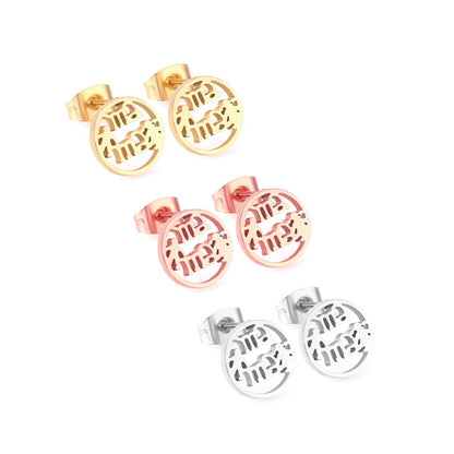 ASON 3pairs Letter LOVE Mixed Color Piercing Stud Earring Sets Stainless Steel Wholesale Fashion Jewelry For Women Party