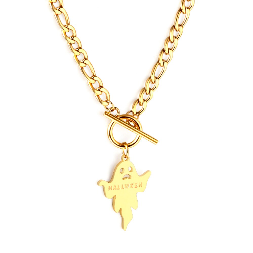 Halloween 2022 New Collier For Man/Woman Celebrate Jewelry On Neck Stainless Steel Waterproof Skull Charms Necklace