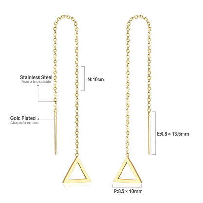 ASON Korean Statement Long Tassel Drop Dangle Earrings 2022 for Women Stainless Steel Earring Set Female Fashion Jewelry