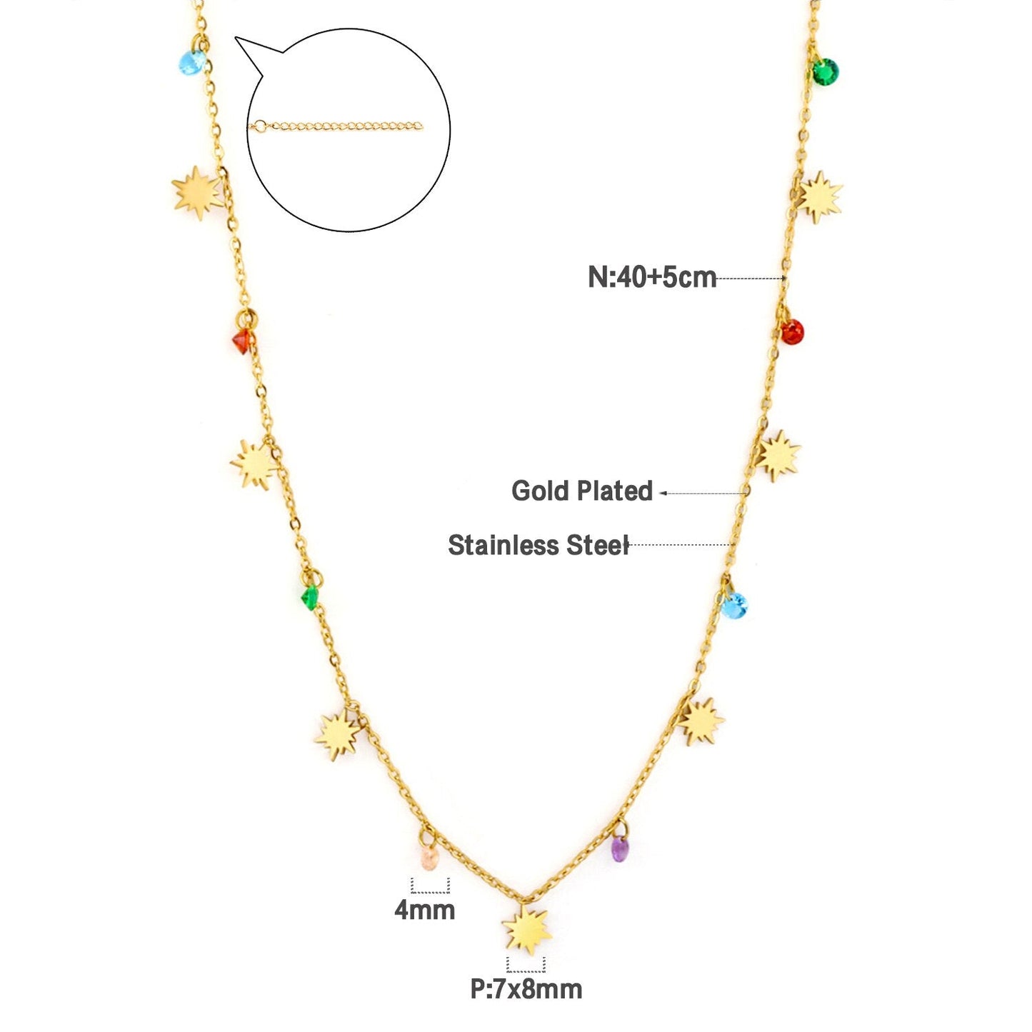 Bohemian Summer Colorful Evil Eyes Beads Necklace For Women Girls Stainless Steel Cross Charm Thin Choker Boho Jewelry