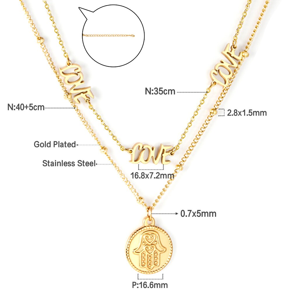 Gothic Multilayer Snake Crystal Necklace Women Gold Color Stainless Steel Double Chain Bohemian 2022 Trendy Jewelry