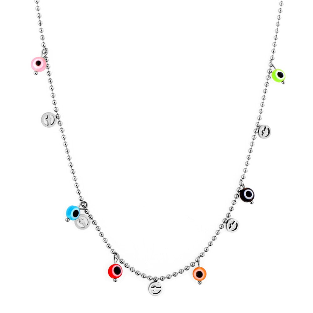 Stainless Steel Trendy Collier For Woman Beach Jewelry On Neck Gold Plated Vintage Romantic Boho Chain Necklaces