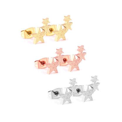 ASON 3pairs Letter LOVE Mixed Color Piercing Stud Earring Sets Stainless Steel Wholesale Fashion Jewelry For Women Party