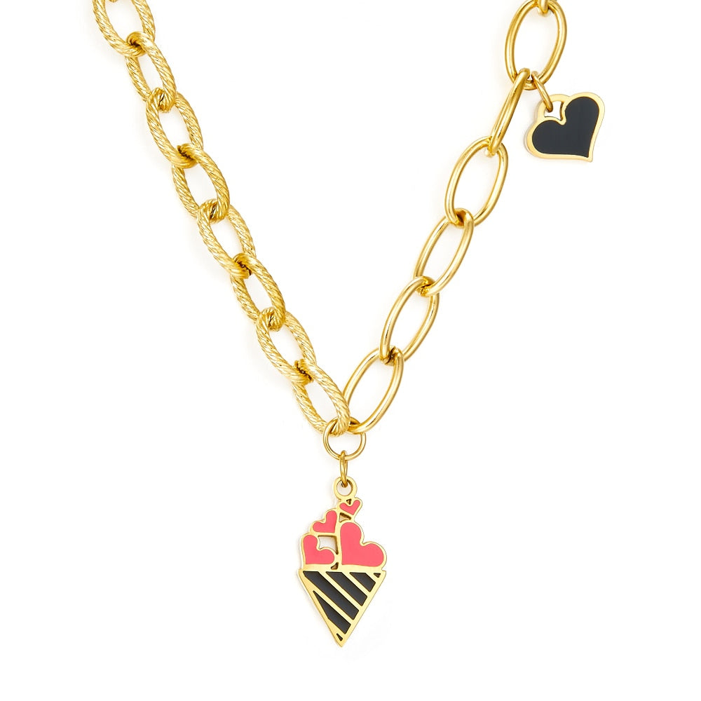 Summer Vacation New Design Statement Pendant Necklace For Woman Man Link Chain Necklaces Cute Charms Beach Jewelry