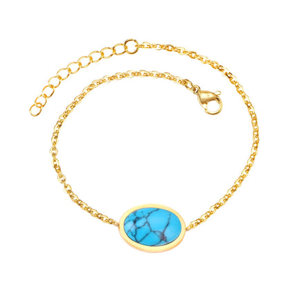 ASON Bracelets For Women Black/Pink/Blue/Red Bohemia Style Link Chain Bracelet Women Girl Stainless Steel Adjustable GIFT