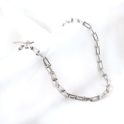 Stainless Steel 5mm Thick Clavicle Chains Heavy Fine Choker Necklaces For Woman Trendy Party Boho Jewelry Collar