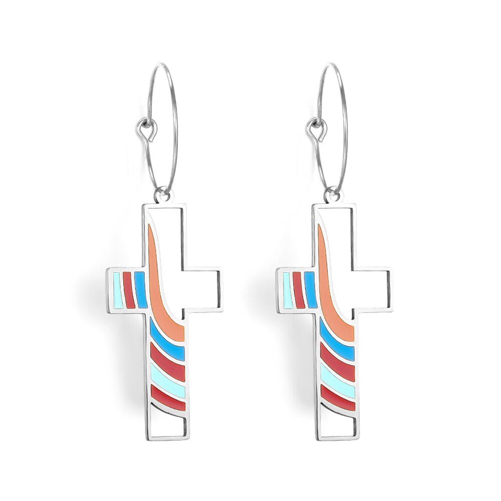 Romantic Acrylic Dangle Earrings For Woman Vacation Jewelry Geometric Cute Heart Pendient Boho Vintage Fairy Bijoux