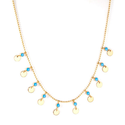 Aesthetic Bohemia Chains Collier For Women Summer Fresh Red Blue Bead Chains Colorful Necklace For Party Jewelry