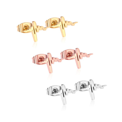 ASON 3pairs Letter LOVE Mixed Color Piercing Stud Earring Sets Stainless Steel Wholesale Fashion Jewelry For Women Party